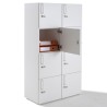 Casier vestiaire multicases 6/8 portes en bois