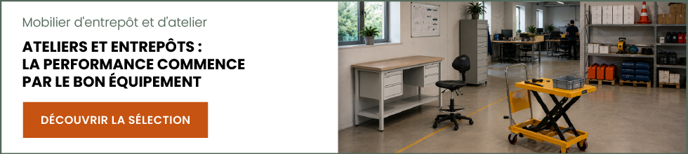 Mobilier d'atelier et d'entrepôt - découvrir la sélection